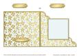Gold Floral Cut and Fold Corner Card Plain Card Base