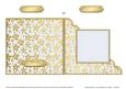 Gold Floral Cut and Fold Corner Card Plain Card Base