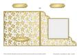 Gold Floral Cut and Fold Corner Card Plain Card Base