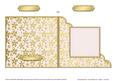Gold Floral Cut and Fold Corner Card Plain Card Base