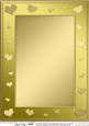 A4 Metallic Romantic Hearts Plain Card Base
