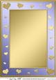 A4 Metallic Romantic Hearts Plain Card Base