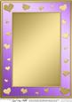A4 Metallic Romantic Hearts Plain Card Base