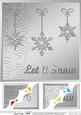 8 x 8 Xmas Snowflakes Scalloped Corner Topper
