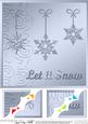 8 x 8 Xmas Snowflakes Scalloped Corner Topper