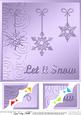 8 x 8 Xmas Snowflakes Scalloped Corner Topper