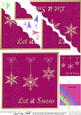 Xmas Snowflakes Scallop Corner Side Stacker Topper