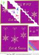 Xmas Snowflakes Scallop Corner Side Stacker Topper