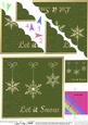 Xmas Snowflakes Scallop Corner Side Stacker Topper