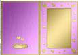 A5 Metallic Romantic Hearts Plain Card Base