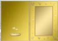 A5 Metallic Romantic Hearts Plain Card Base