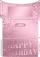 Elegant Birthday Flourish Money or Gift Wallet and Card