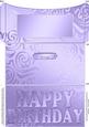 Elegant Birthday Flourish Money or Gift Wallet and Card