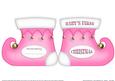 Baby Girls 1st Christmas Stocking Shaped Card