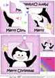 Christmas Penguin Wavy Corner Side Stacker Topper