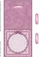 Square Pearls, Lace and Ribbon Plain Card Base Landscape For