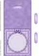 Square Pearls, Lace and Ribbon Plain Card Base Landscape For