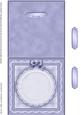 Square Pearls, Lace and Ribbon Plain Card Base Landscape For