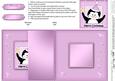 Cute Christmas Penguin - No-Hole Fold Back Card