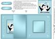 Cute Christmas Penguin - No-Hole Fold Back Card