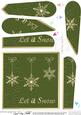 Xmas Snowflakes Fan Pyramage Topper