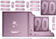 90th Metallic Age Cut and Fold Corner Card