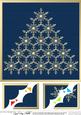 8 x 8 Xmas Snowflake Tree Scalloped Corner Topper