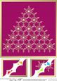 8 x 8 Xmas Snowflake Tree Scalloped Corner Topper