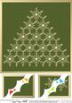 8 x 8 Xmas Snowflake Tree Scalloped Corner Topper