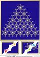 8 x 8 Xmas Snowflake Tree Scalloped Corner Topper