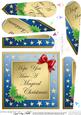Elegant Christmas Greetings Fan Pyramage Topper