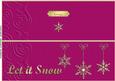 Large Dl Xmas Snowflakes Quick Cut and Fold Card