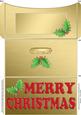 Elegant Christmas Holly Money or Gift Wallet and Card