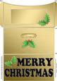 Elegant Christmas Holly Money or Gift Wallet and Card