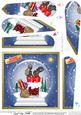 Santa Got Stuck Snowglobe Fan Pyramage Topper