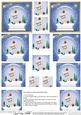 Cute Xmas Robins Snowglobe Pyramage Sheet