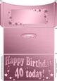 40th Birthday Metallic Age Money or Gift Wallet and Card