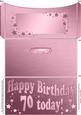 70th Birthday Metallic Age Money or Gift Wallet and Card