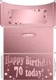 70th Birthday Metallic Age Money or Gift Wallet and Card