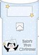 Xmas Penguin Baby's 1st Christmas Money or Gift Wallet Card