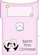 Xmas Penguin Baby's 1st Christmas Money or Gift Wallet Card