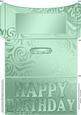Elegant Birthday Flourish Money or Gift Wallet and Card