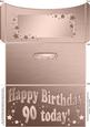 90th Birthday Metallic Age Money or Gift Wallet and Card