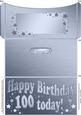 100th Birthday Metallic Age Money or Gift Wallet and Card