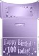 100th Birthday Metallic Age Money or Gift Wallet and Card