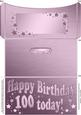 100th Birthday Metallic Age Money or Gift Wallet and Card