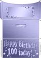 100th Birthday Metallic Age Money or Gift Wallet and Card