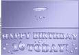 Large Dl 16th Birthday Quick Cut and Fold Card