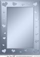 A4 Metallic Romantic Hearts Plain Card Base