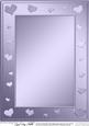 A4 Metallic Romantic Hearts Plain Card Base